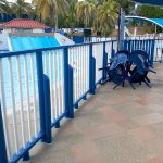 Cerramiento, baranda para piscina dieléctrico aislante ley 1209, perimetral en plástico polipropileno azul En Barranquilla- Maderplast